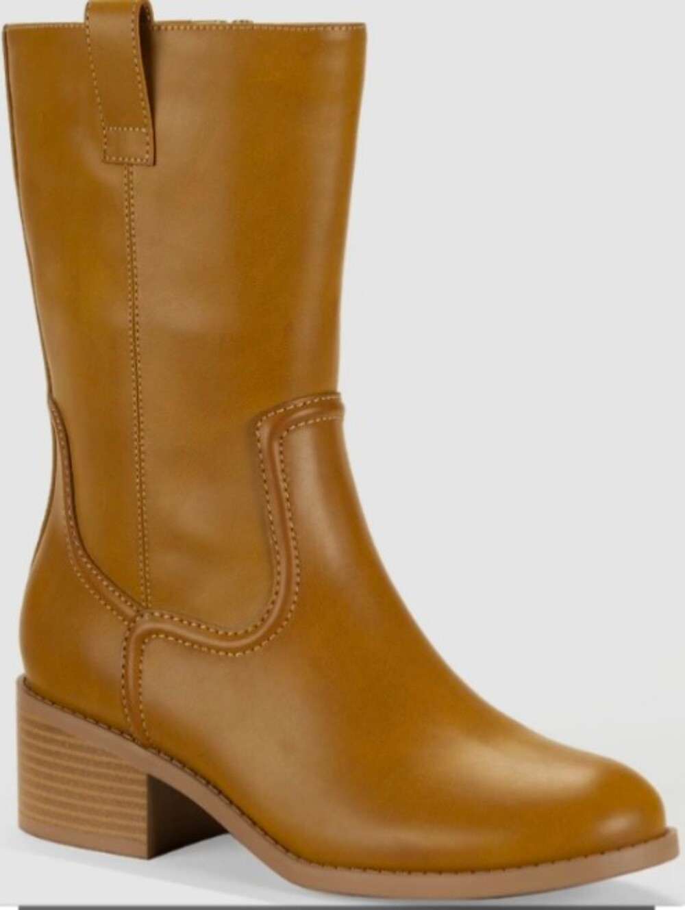 Style & Co. Mid Shaft Faux-Leather Boots